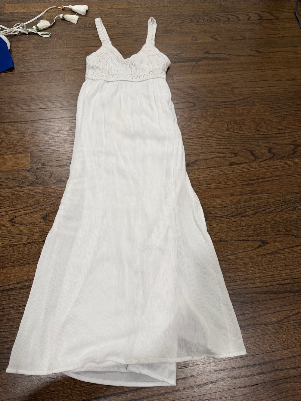 Sincerely Jules White Crochet Bodice Maxi Dress
